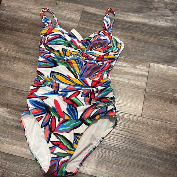 Bleu Rod Beattie Lush Life Shirred Swimsuit NEW size 10 - Picture 4 of 9